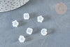 Moules petits en silicone lune, fleur pour résine 8~8.5mm, x2 (G8329)