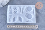 Moule silicone géométrique fabrication boucles pendentif résine, x1 (G6300)