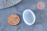 Moule en silicone ovale pendentif 28mm, x1 (G6948)
