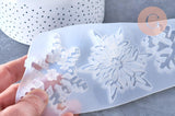 Moules en silicone 3 flocons de neige pour résine 230mm, x1 (G4973)