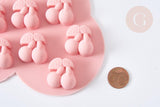 NPR-Moules en silicone rose CERISES 17.7cm, Moule pâtisserie en silicone bijoux avec inclusion en résine,x1 G7728