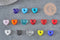 Pendentif Cœur verre artisanal coloré avec trou 14x15mm, x1 (G11039)-Breloques et pendentifs-Gingerlily Perles