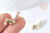Pendentif Lapin ballon zamac doré 21mm,pendentif doré pour création de bijoux, x1 G7417