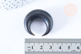 Pendentif Lune corne noire naturelle 37x12mm, pendentif lune en corne naturelle noire, piercing écarteur corne naturelle x1 - G6479