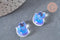 Pendentif Renard Verre irisé 18mm, pendentif animal cristal, x2 (G6929)