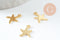 Pendentif acier 304 inoxydable doré étoile de mer 11mm, x5 (G10015)