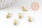 Pendentif breloque étoile zamac doré 11.5mm, x5 (G5593)