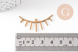 Pendentif cils laiton brut, fournitures pour bijoux, laiton brut,pendentif minimaliste ,bijoux moderne,x 2 36x18mm,G3230