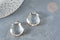 Pendentif coquillage cristal verre laiton doré 26mm, x1 G7359