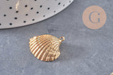 Pendentif coquillage naturel coque doré, fourniture créative, pendentif doré, création bijoux, coquillage bijou,coquillage or,21-25mm-G1342