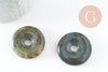 Pendentif donut agate verte mousse naturelle 30mm, x1 (G3983)