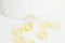 Pendentif donut verre jaune, un pendentif rond verre pour vos créations de bijoux,10x3mm, x 10 (3.4g) G3671