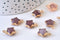 Pendentif étoile quartz fraise naturelle facettes 17mm,pendentif bijoux pierre naturelle, x1 (G5636)
