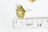 Pendentif feuille laiton brut 43mm, x1 (G0429)