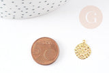 Pendentif fleur filigrane laiton doré 15mm, pendentif dentelle pour creation bijoux x50 G1291