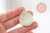 Pendentif goutte amazonite naturelle 41mm, x1 (G2638)