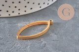 Colgante gota oblonga acero inoxidable 304 dorado IP sin fondo 38mm, x1 (G11252)