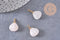 Pendentif goutte quartz rose naturelle facettes 21mm,pendentif bijoux, pendentif pierre, x1 (G6271)