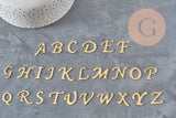 Pendentif lettre initiale acier inoxydable doré IP 20.5mm, x1 (G11375)-Breloques et pendentifs-Gingerlily Perles