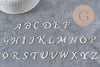Pendentif lettre initiale acier inoxydable platine 20.5mm, x1 (G11374)-Breloques et pendentifs-Gingerlily Perles
