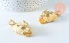 Pendentif loup acier 304 inoxydable doré 47.5mm, x1 (G6013)