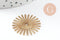 Pendentif médaille cerle soleil laiton brut, apprêt doré, sans nickel,médaille dorée,laiton brut, médaille ronde,25mm, x2 (G1247)