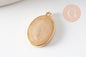 Pendentif médaille ovale Vierge Marie acier 304 inoxydable doré émaillée 13mm x1 ou x5 (10759)