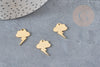 Pendentif nuage éclair acier doré inoxydable 19mm, x1 (G4007)