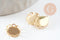 Pendentif ovale support cabochon acier 304 inoxydable doré 10x8mm, x1 (G4671)