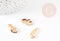 Pendentif ovale texturé laiton doré 18K 21mm, un pendentif doré pour création bijoux x1 G6256