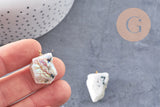 Pendentif pierre de lune naturelle,pierre brute, création bijoux pierre de lune naturelle,pendentif pierre doré, x1 (G3387)