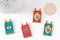 Pendentif rectangle émaillé oeil protecteur coeur sacré acier 304 inoxydable doré PVD 32mm, x1 (G10531)