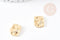 Pendentif rectangle lune zamac doré 18k martelé 14mm,lune zircon pour creation bijoux,Pendentif Lune doré x1 G4767