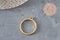 Pendentif rond doré en acier inoxydable 304 sans fond, 27.5mm, pour résine DIY.