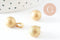 Pendentif rond boule acier inoxydable 303 doré 17mm, x1 (G9666)