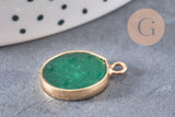 Pendentif rond jade vert, naturel,pendentif rond,20.5mm, x1 G2171