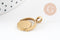 Pendentif rotatif médaille personnalisable 21.5mm, x1 (G10897)