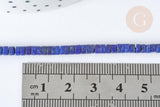 Perle Heishi lapis lazuli naturel 4mm, x1 fil de 38cm (G7223)