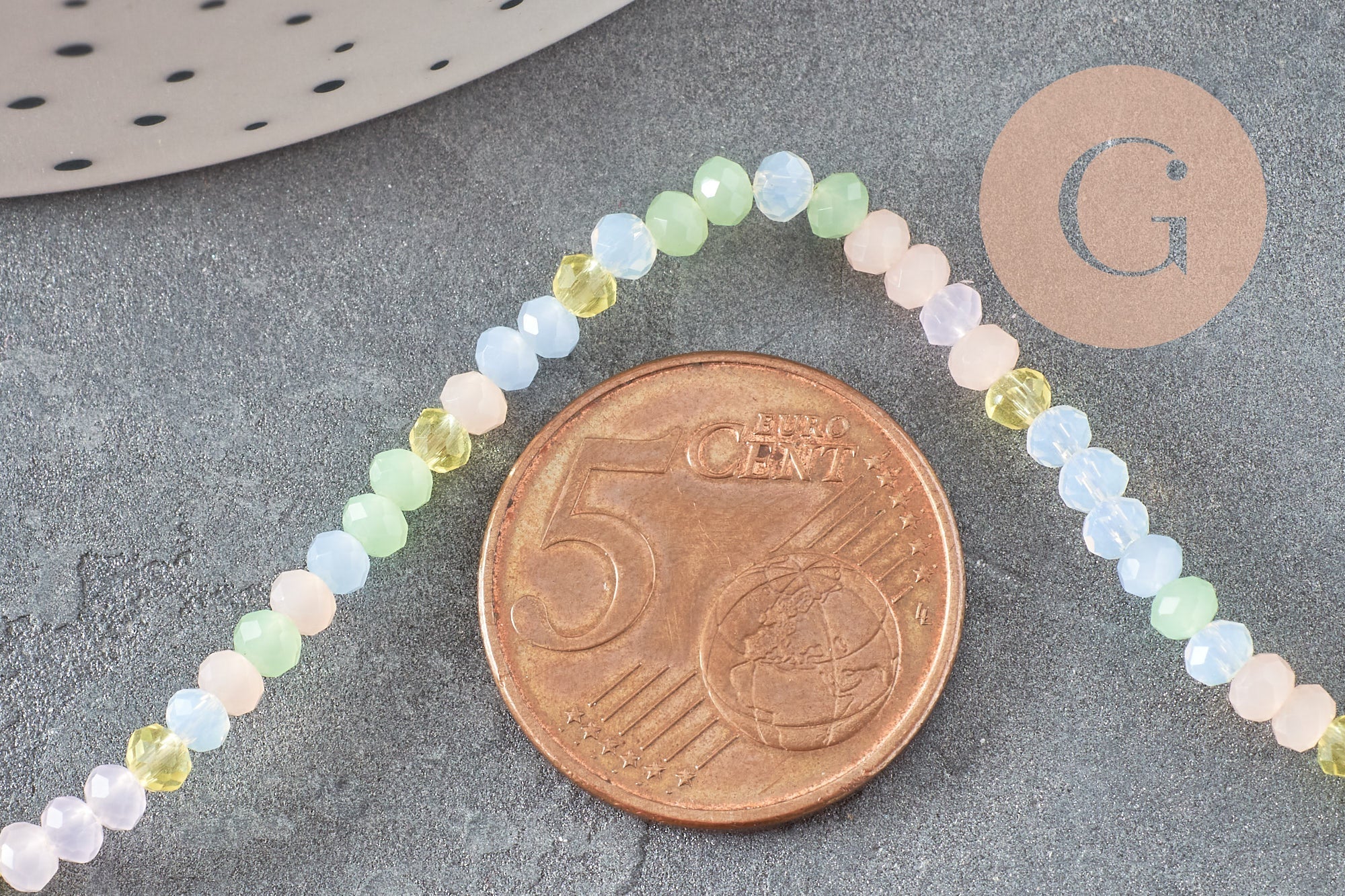Perle abacus cristal pastel multicolore opaque, perles bijoux, perle abacus, perle cristal,Perles verre ,3x2.5mm,fil de 190 perles, x1 (G7217)