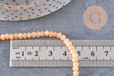 Perle abacus jade naturel teinté orange 4x2mm, x1 fil de 35cm (G2698)