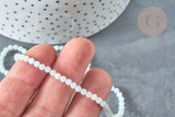 Perle amazonite naturelle ronde bleu-vert 3mm, pierre naturelle, fil de 41cm x1 (G7395)