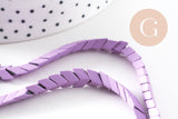 Perle chevron hématite colorée violet synthétiques 7mm, création bijoux pierre, x1 le fil de 40cm (G6898)