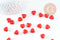 Perle coeur plastique rouge 10mm, x20 (G3491)