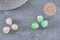 Perle fraise verre tchèque coloré 15mm, x1 ou x3 ou x5 (G10986)
