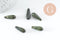 Perle goutte semi-percée en jaspe dentelle vert naturel 24-25mm,perles en pierre pour creation de bijoux en pierre naturelle, X5 G5156