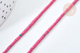 Perle heishi howlite naturelle rose 1mm, pierre naturelle, turquoise naturelle, perle en pierre, fil de 30cm, x1 (G7262)