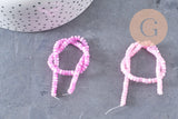 Perle nacre naturelle heishi violet ,tube coquillage coloré, perle coquillage, 2x4mm, le fil x1 (G4981)