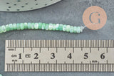 Perle nacre naturelle heishi vert pastel,tube coquillage coloré,perle coquillage,2x4mm, le fil de 20 cm, x1 (G5129)
