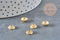 Perle intercalaire fleur zamac doré 8x3.5mm, fabrication de bijoux, x10 (G8881)