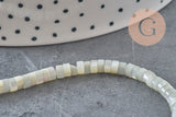 EP-perle nacre naturelle heishi gris pastel,tube coquillage coloré,perle coquillage, 2x4mm, le fil de 185 perles G4769-Perles-Gingerlily Perles